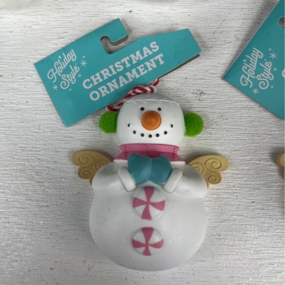 Holiday Style Set Of 7 Snowman Christmas Ornaments Assorted New - Picture 4 of 9